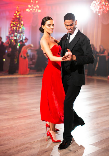 Anna Andres made a debut at the annual ball Red Shoes Christmas Dance by Mercedes-Benz