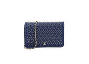Chanel wallet on chain studded leather